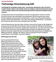 "Geschwisterkinder: Frühzeitige Unterstützung hilft"