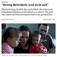 "Geistig Behinderte sind nicht süß"