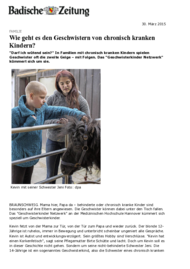 Wie geht es den Geschwistern von chronisch kranken Kindern?
